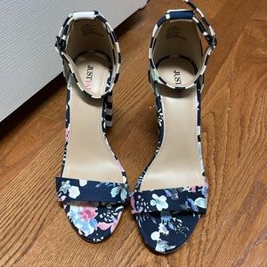 Just Fab Floral Block Heels